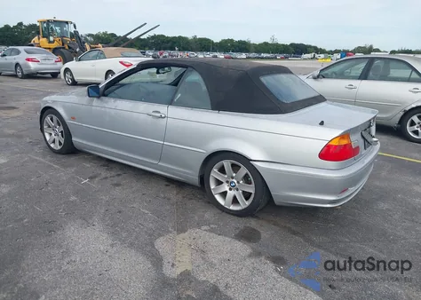 2001 BMW 325Ci из США, поврежденный, VIN WBABS33441J456610